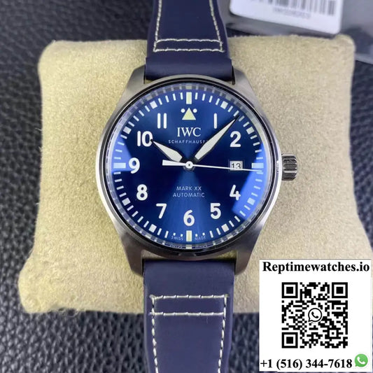 IWC Pilot IW328203 M+ Factory Blue Strap - Watches