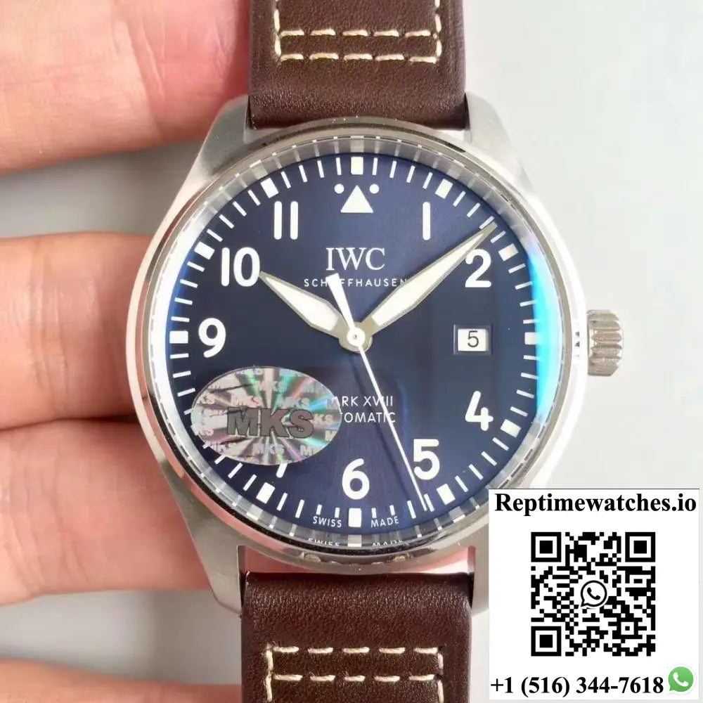 IWC Pilot Mark XVIII IW327004 MKS Factory Blue Dial - Watches