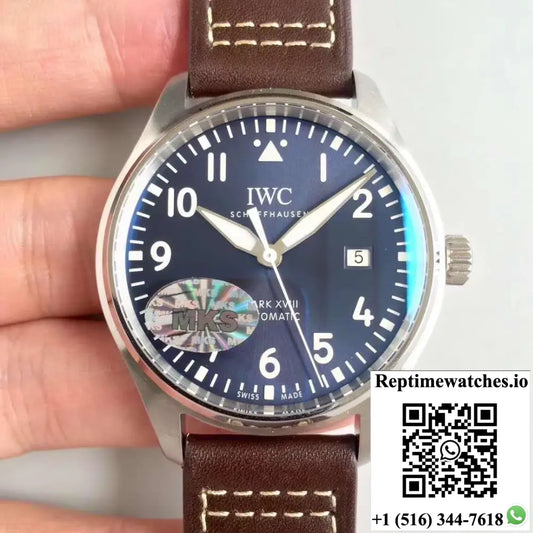 IWC Pilot Mark XVIII IW327004 MKS Factory Blue Dial - Watches