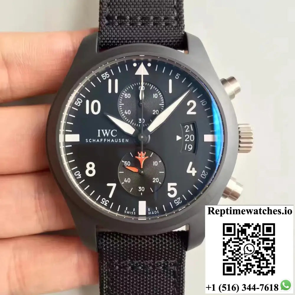 IWC Pilot Top Gun Chronograph IW389001 ZF Factory Anthracite Dial - Watches
