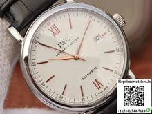 IWC Portofino Automatic IW356501 MKS Factory Black Leather Strap White Dial - Watches
