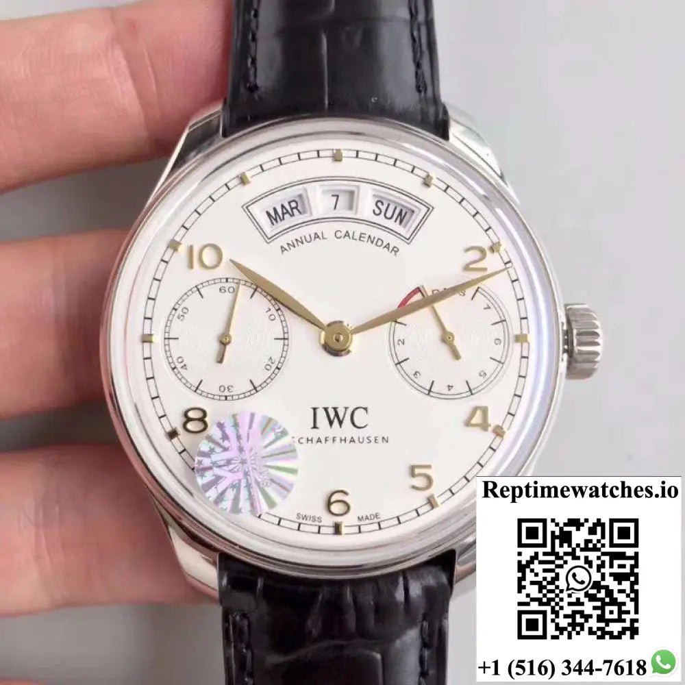 IWC Portugieser Annual Calendar IW503501 YL Factory White Dial - Watches