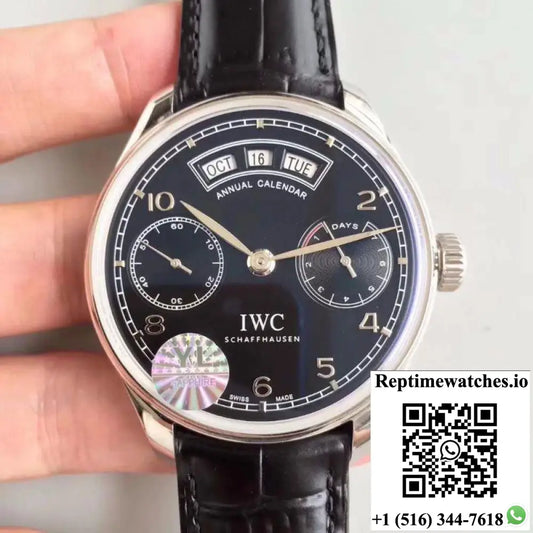 IWC Portugieser Annual Calendar IW503502 YL Factory Black Dial - Watches