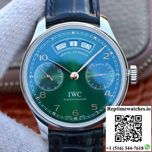 IWC Portugieser Annual Calendar IW503510 YL Factory Green Dial - Watches