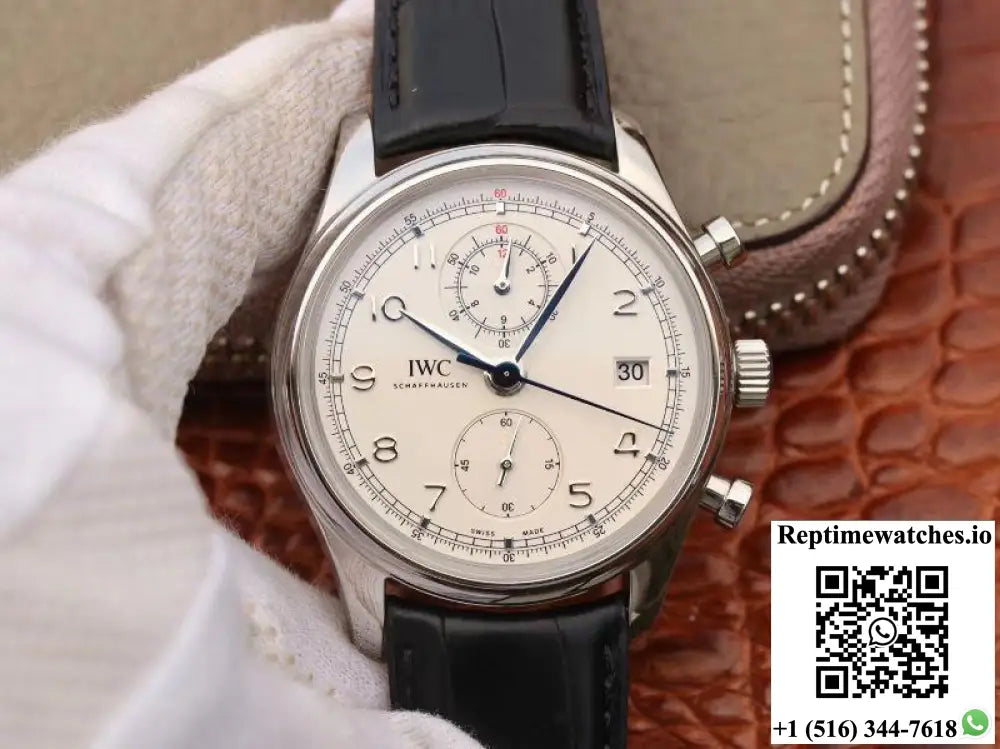 IWC Portugieser Chronograph Classic IW390403 ZF Factory White Dial - Watches