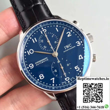 IWC Portugieser Chronograph Edition 150 Years IW371601 Blue Dial YL Factory - Watches