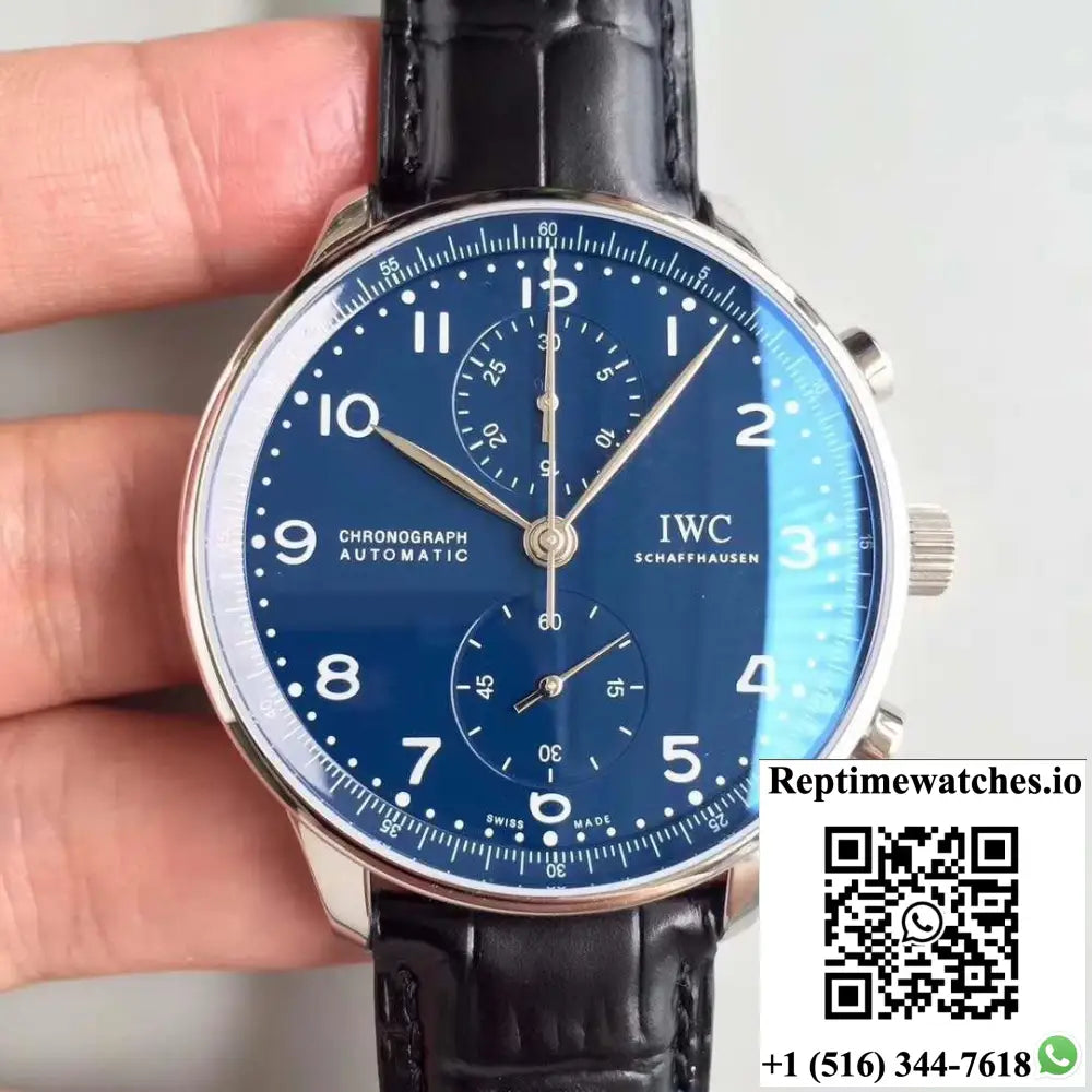 IWC Portugieser Chronograph Edition 150 Years IW371601 Blue Dial YL Factory - Watches