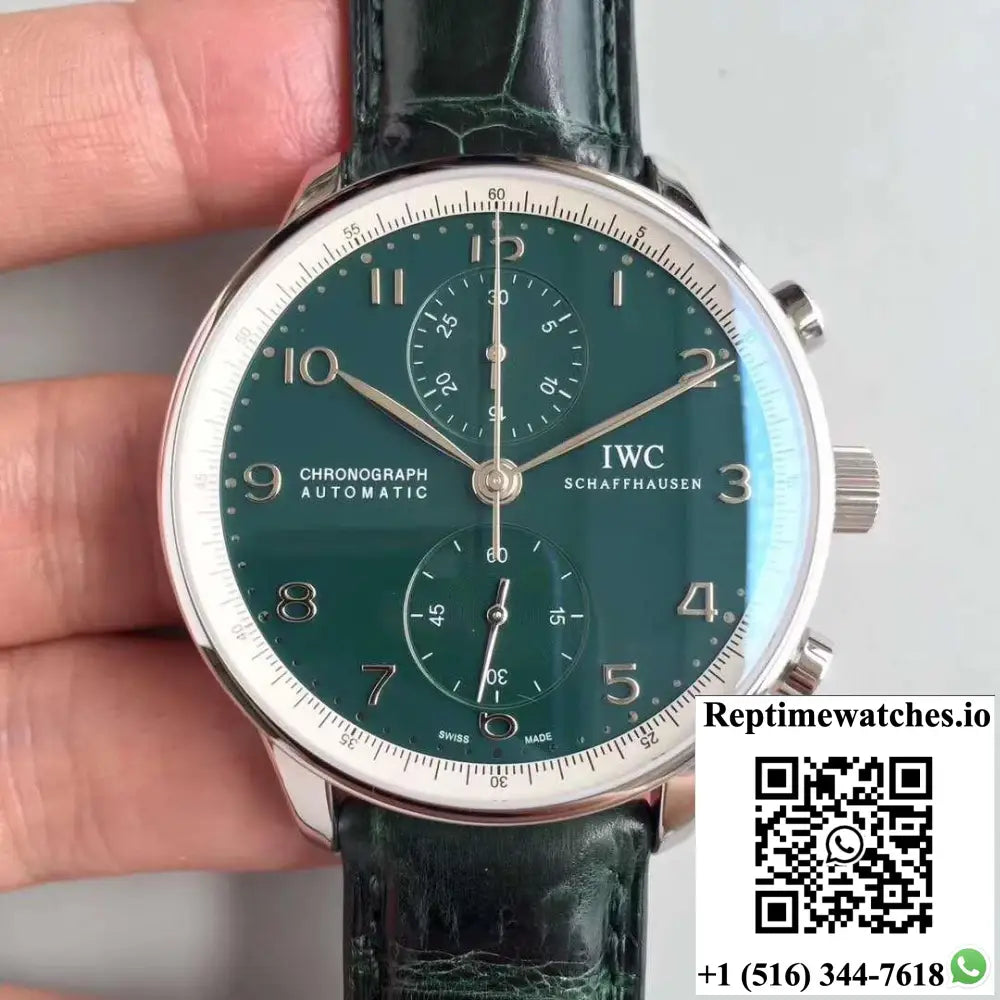 IWC Portugieser Chronograph Edition 150 Years IW371601 Green Dial YL Factory - Watches