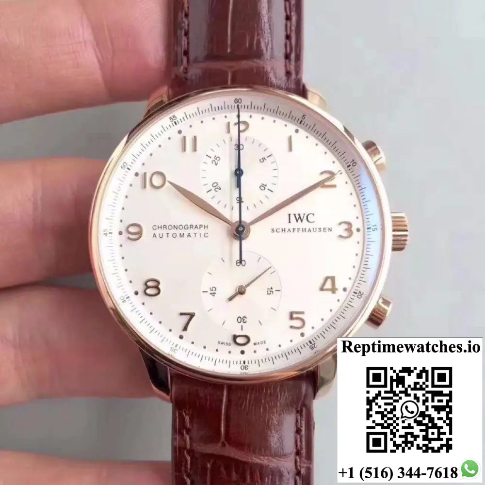 IWC Portugieser Chronograph IW371445 ZF Factory V2 Silver Dial - Watches