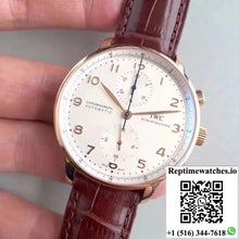 IWC Portugieser Chronograph IW371445 ZF Factory V2 Silver Dial - Watches
