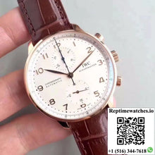 IWC Portugieser Chronograph IW371445 ZF Factory V2 Silver Dial - Watches