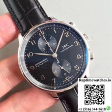 IWC Portugieser Chronograph IW371447 ZF Factory Black Dial - Watches