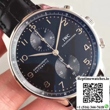 IWC Portugieser Chronograph IW371447 ZF Factory Black Dial - Watches