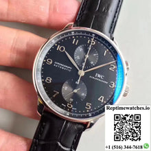IWC Portugieser Chronograph IW371447 ZF Factory Black Dial - Watches