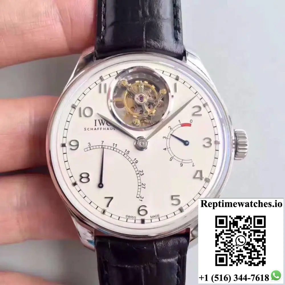 IWC Portugieser Tourbillon Mystere Retrograde IW504601 YL Factory White Dial - Watches