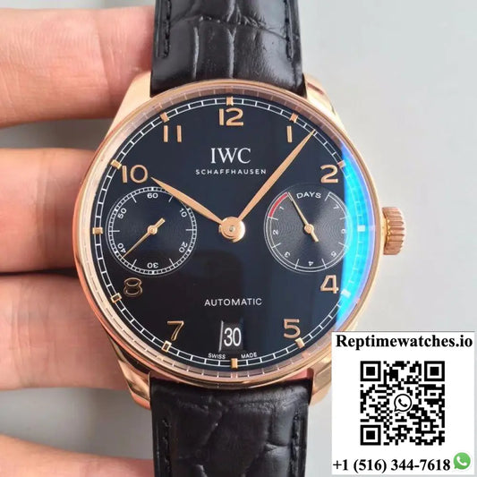 IWC Portuguese IW500701 ZF Factory Black Dial - Watches