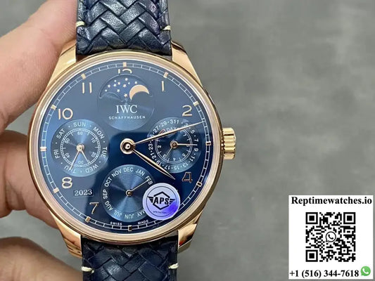 IWC Portuguese IW503312 APS Factory Perpetual Calendar Blue Dial - Watches