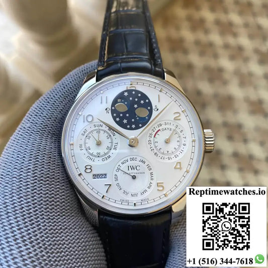 IWC Portuguese Perpetual Calendar IW503406 APS Factory White Dial - Watches
