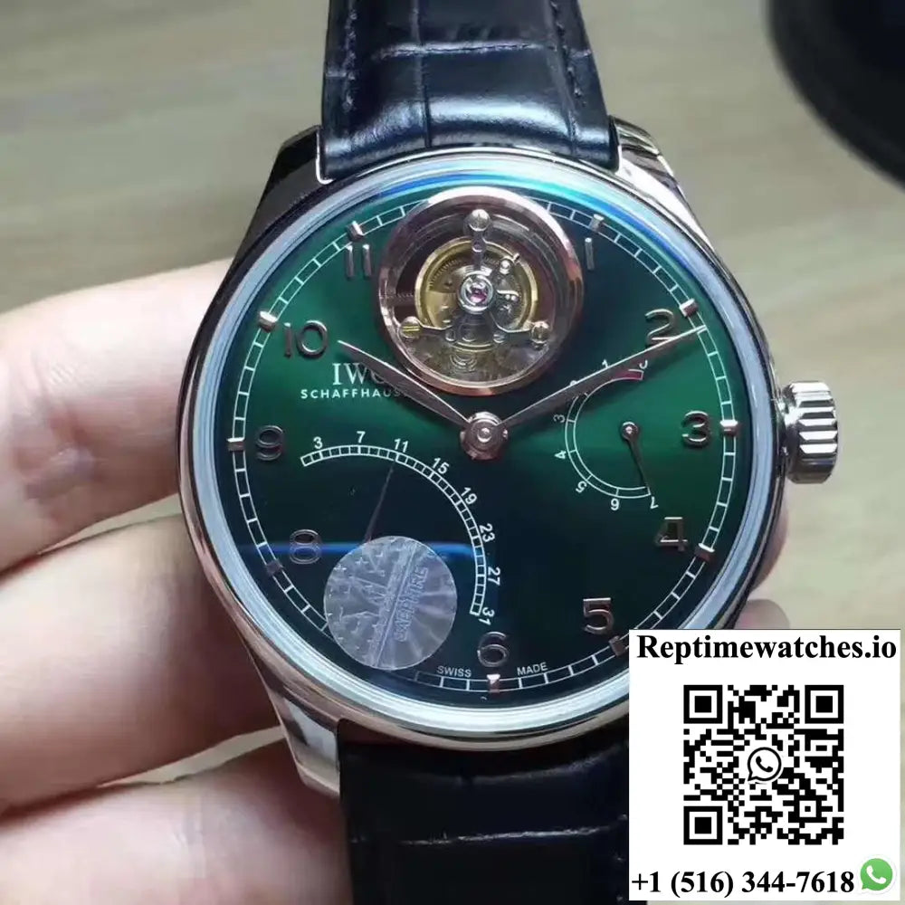 IWC Portuguese Tourbillon YL Factory Green Dial - Watches