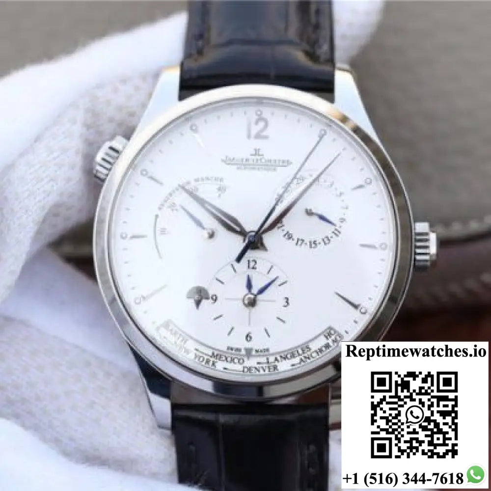 Jaeger-LeCoultre Master Geographic Steel 1428421 Silver Dial - Watches
