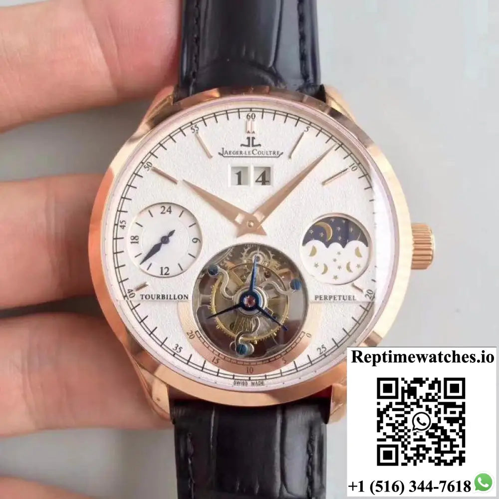 Jaeger-LeCoultre Master Grande Tradition Tourbillon Rose Gold White Dial - Watches