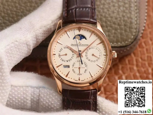 Jaeger-LeCoultre Master Ultra Thin Moon Perpetual Calendar 1302520 V9 Factory Rose Gold Case AI Factory