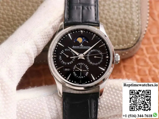 Jaeger-LeCoultre Master Ultra Thin Moon Perpetual Calendar 1308470 V9 Factory Black Dial AI Factory