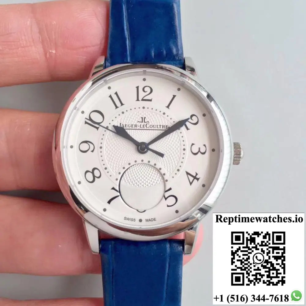 Jaeger-LeCoultre Rendez-Vous 3448420 Blue Leather Strap White Dial - Watches