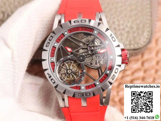 JB Factory Roger Dubuis Excalibur Spider Carbon Skeleton Flying Tourbillon RDDBEX0572 Transparent Version AI Factory
