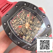 KV Factory Richard Mille RM011 Lotus F1 Team Romain Grosjean Forged Carbon Black Skeleton Dial - Watches