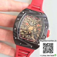 KV Factory Richard Mille RM011 Lotus F1 Team Romain Grosjean Forged Carbon Black Skeleton Dial - Watches
