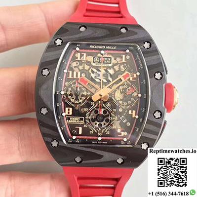 Kv Factory Richard Mille Rm011 Lotus F1 Team Romain Grosjean Forged Carbon Black Skeleton Dial-Rep Time Watches