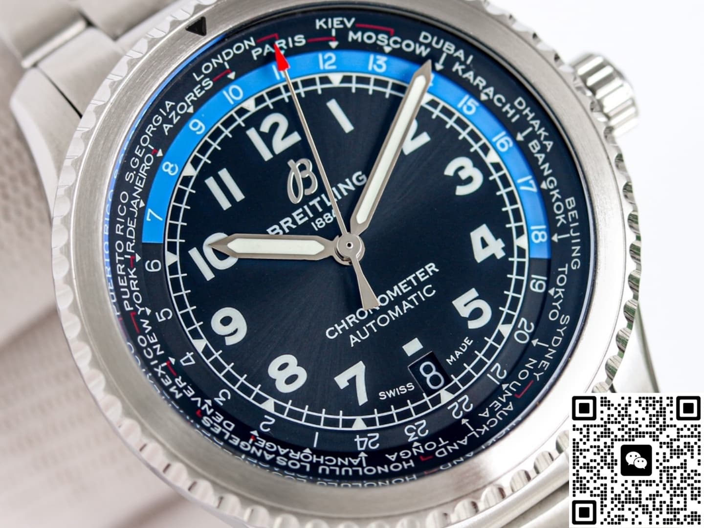 Breitling Classic AVI AB3521U41B1A1 BLS Factory World Time