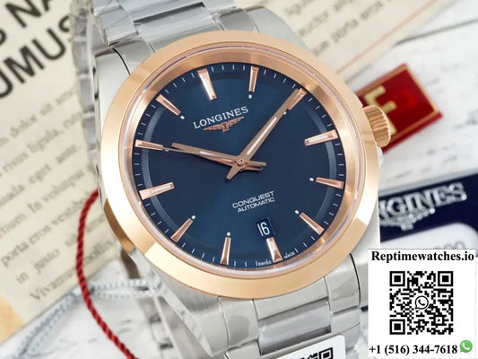 Longines Concas L3.320.5.92.6 AF Factory Rose Gold Bezel Product Photo 1