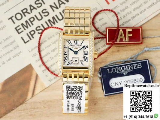 Longines Elegant L5.200.7.71.6 AF Factory Gold Diamond Case