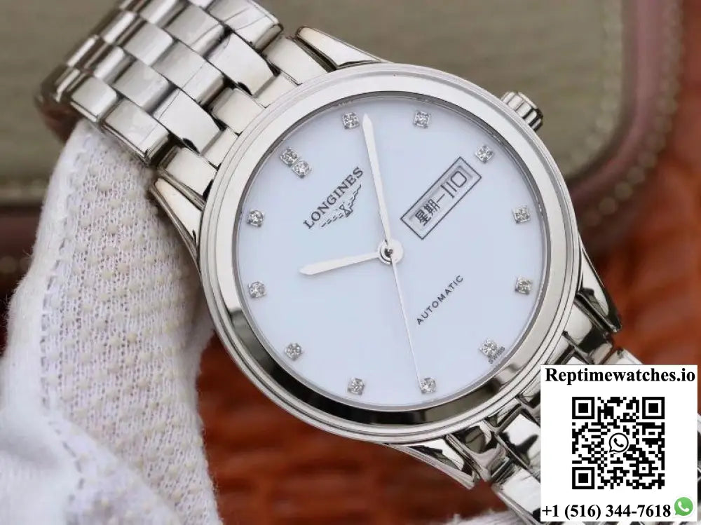 Longines Flagship Double Calendar L4.899.4.12.602 GK Factory White Dial - Watches