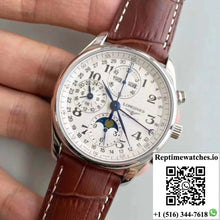 Longines Master Collection Moonphase Chronograph L2.673.4.78.3 JF Factory White Dial - Watches