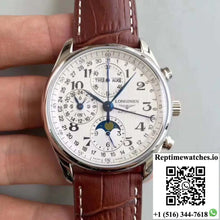 Longines Master Collection Moonphase Chronograph L2.673.4.78.3 JF Factory White Dial - Watches