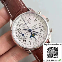 Longines Master Collection Moonphase Chronograph L2.673.4.78.3 JF Factory White Dial - Watches