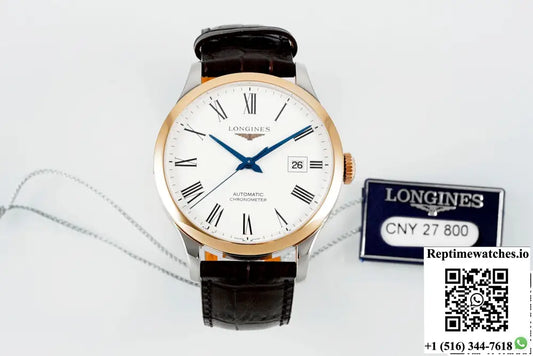 Longines Record Collection L2.821.5.11.2 AF Factory Rose Gold Crown