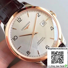 Longines Record L2.820.4.76.2 18K Rose Gold Silver Dial - Watches