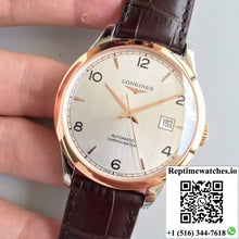 Longines Record L2.820.4.76.2 18K Rose Gold Silver Dial - Watches
