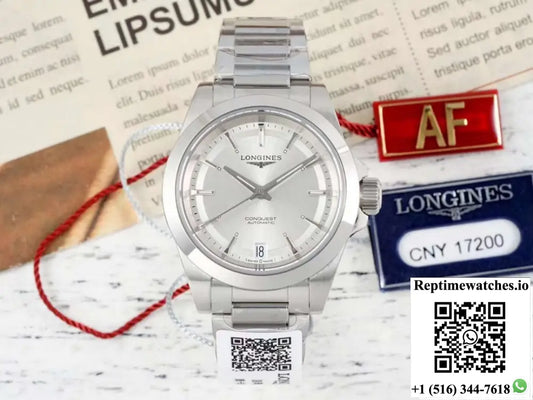 Longines Sports L3.430.4.72.6 AF factory stainless steel bezel