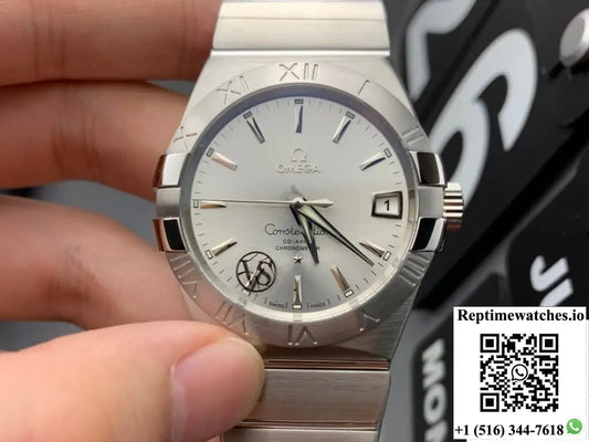 Omega Constellation 123.10.35.20.02.001 VS Factory Date display AI Factory