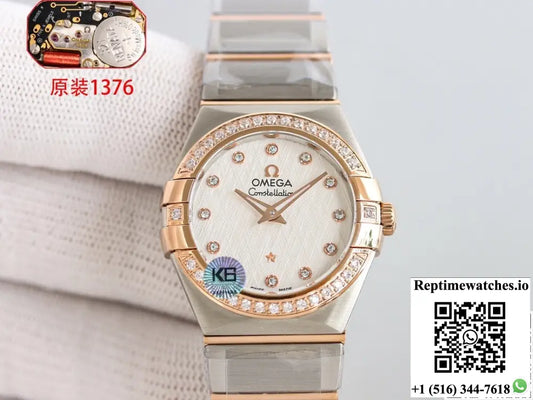 Omega Constellation 123.20.27.60.52.002 3S Factory Red Gold Bezel