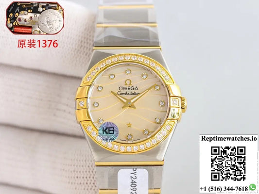 Omega Constellation 123.20.27.60.57.001 3S Factory Two-Tone Strap