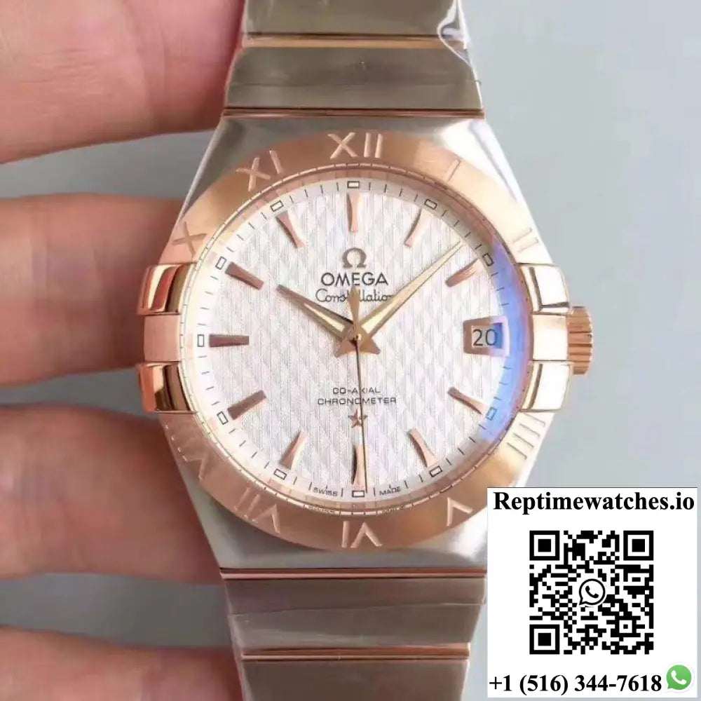 Omega Constellation 123.20.38.21.02.008 38MM 3S Factory White Textured Dial - Watches