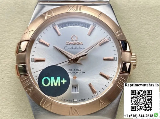 Omega Constellation 123.20.38.22.02.001 OM Factory Stainless Steel Bezel
