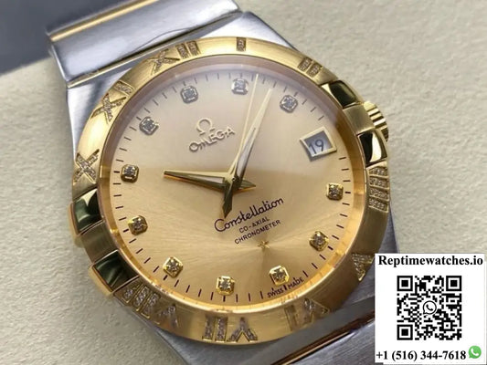 Omega Constellation 123.25.38.21.58.002 M+ Factory Date Display