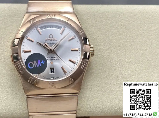 Omega Constellation 123.50.38.22.02.001 OM Factory Date Display